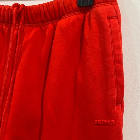 Skims red fleeced cotton blend sweatpants - Picture 3 of 4